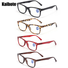 KBT 4 Pack Simple Men Women Blue Light Blocking Reading Glasses Spring Hinge High Quality Computer Presbyopic Eyeglasses Unisex
